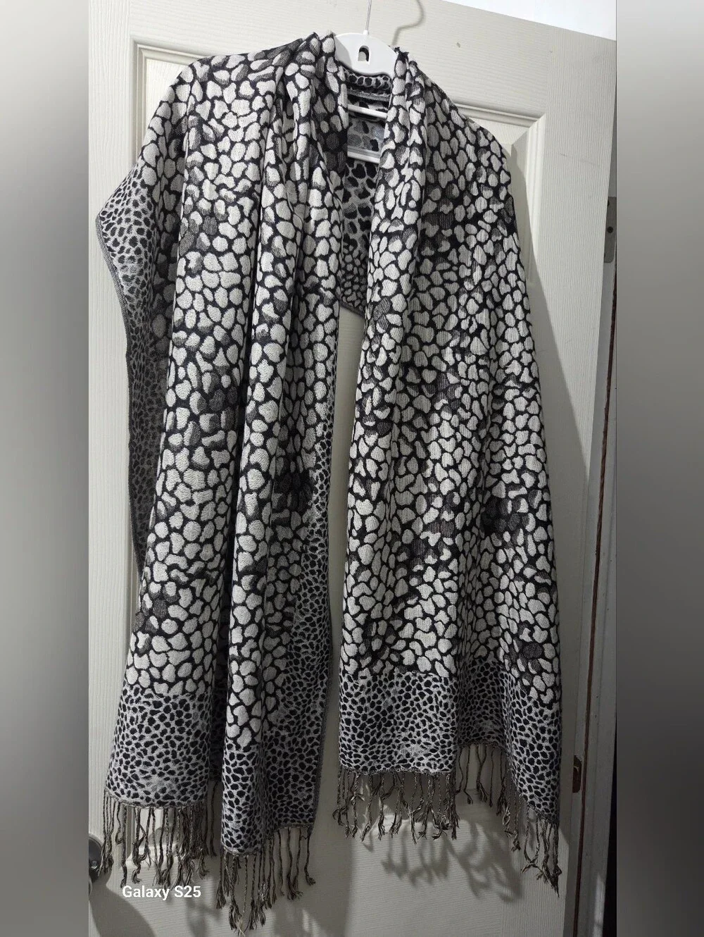 pashmina Black and White Animal Print Pashmina Wrap